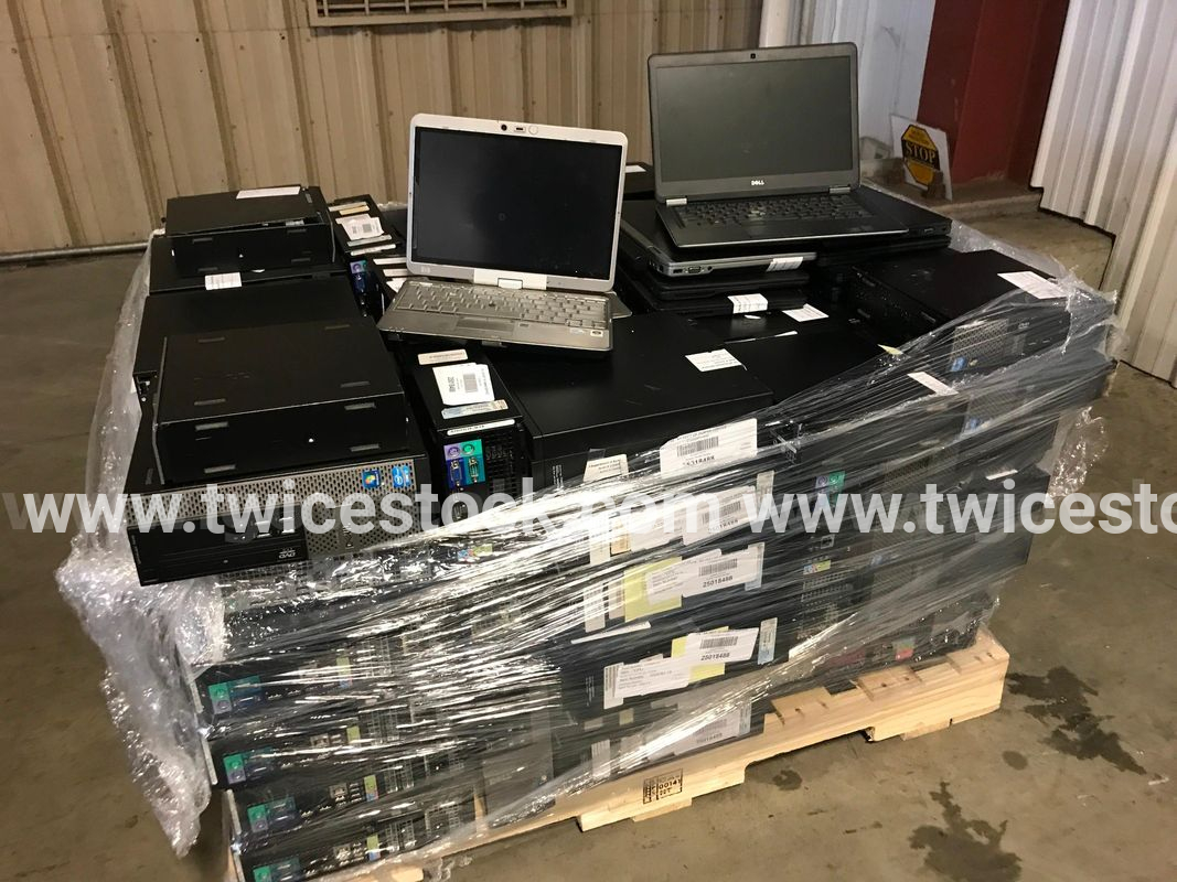 LOT OF LAPTOPS, COMPUTERS AND MISC. ELECTRONICS ON ONE PALLET.