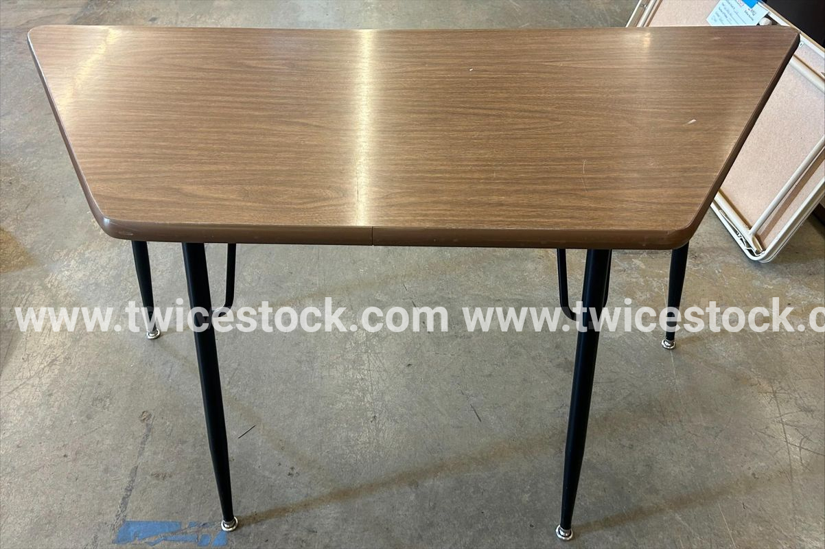 Brown Trapezoid School Desk